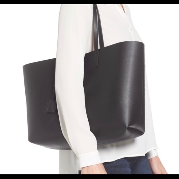 Saint Laurent E/W Leather Tote Leopard Spot Pouch - Picture 4 of 7